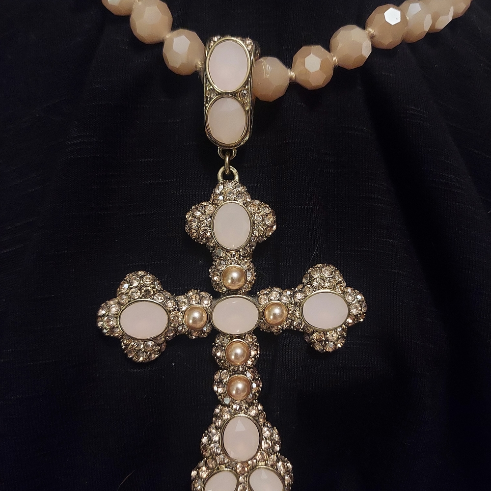 Heidi Daus "We've Got You Covered" 31" Cross Drop Necklace